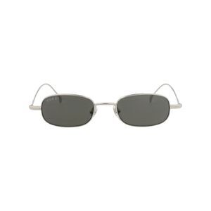 Gucci Square-Frame Metal Sunglasses Silver Mens
